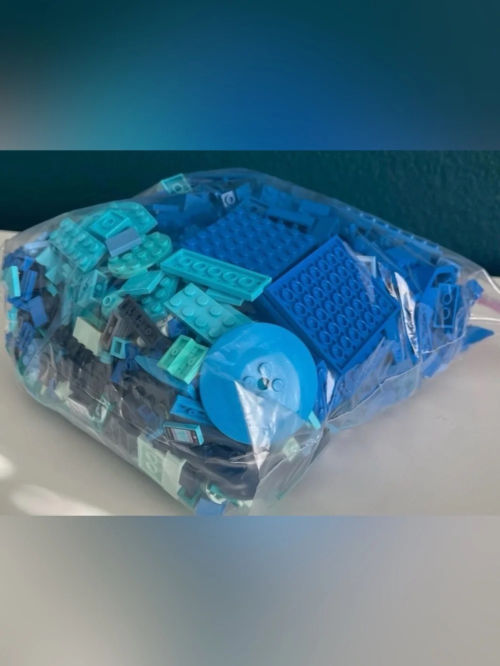 Lego 2.7lbs Blue Loose Pieces Bricks Plates